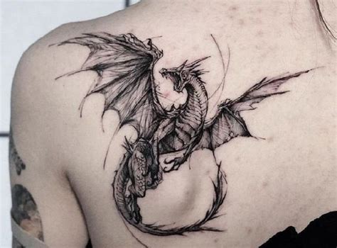 tatuaje dragon pierna|76 Ideas de Tatuajes de DRAGONES y sus Significados